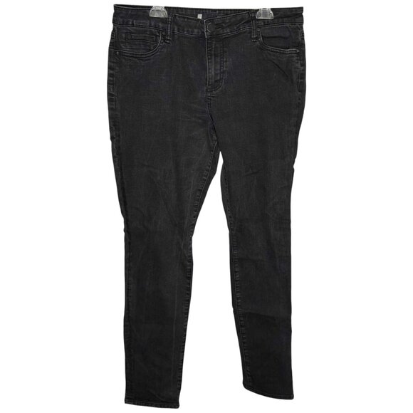 Kut from the Kloth Diana Mid Rise Relaxed Fit Skinny Jeans - Black - 14 - Picture 2 of 11